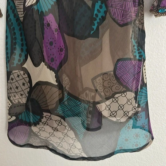 L’affaire sheet swimsuit cover tunic embellished M - Picture 6 of 10